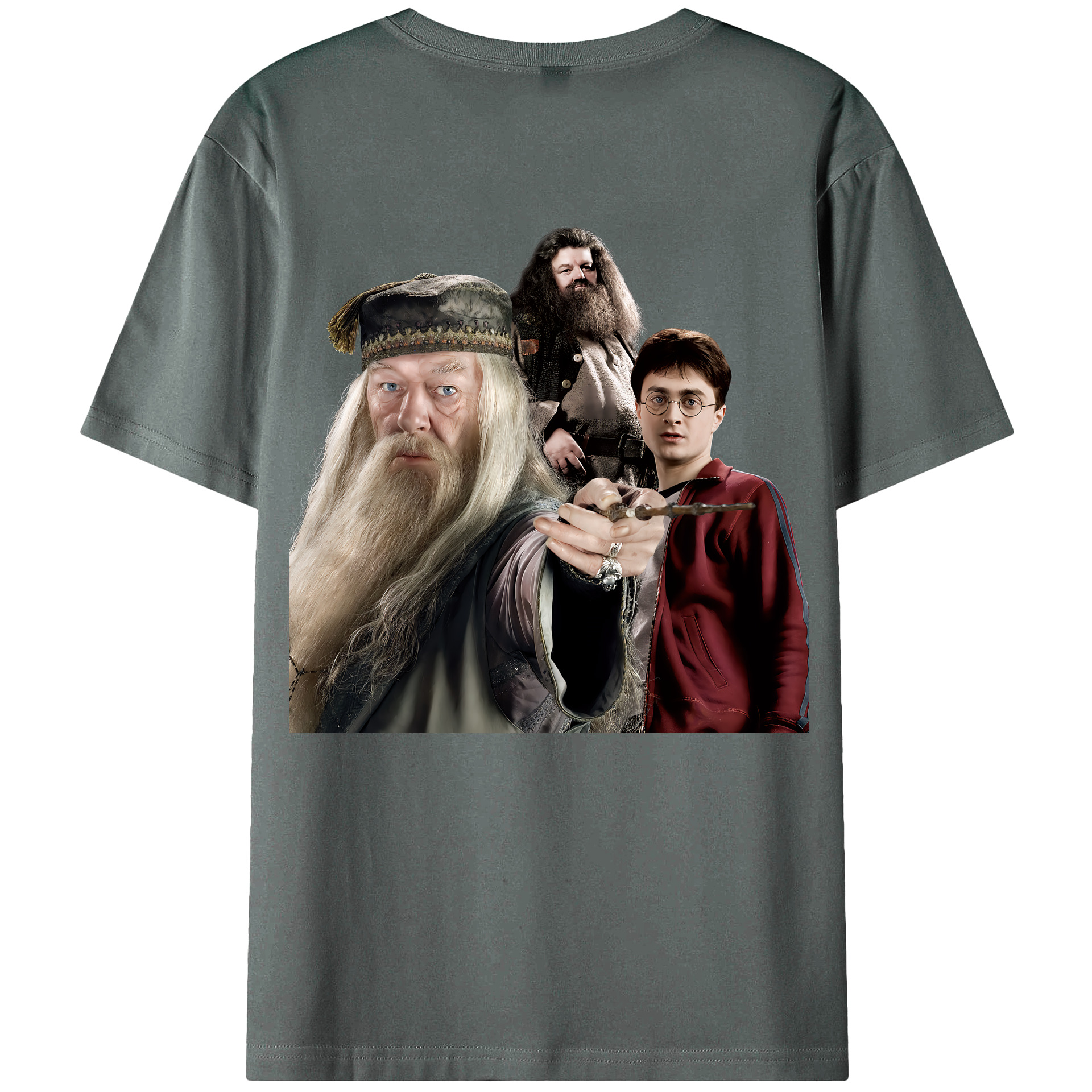 （画像用） Harry Potter ハリー・ポッターシリーズ 綿100％ メンズ半袖Tシャツ（バックプリント） 通気性